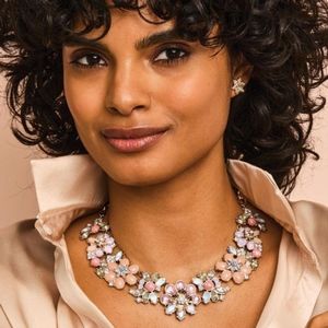 Neutral Floral Necklace Bundle 4pc